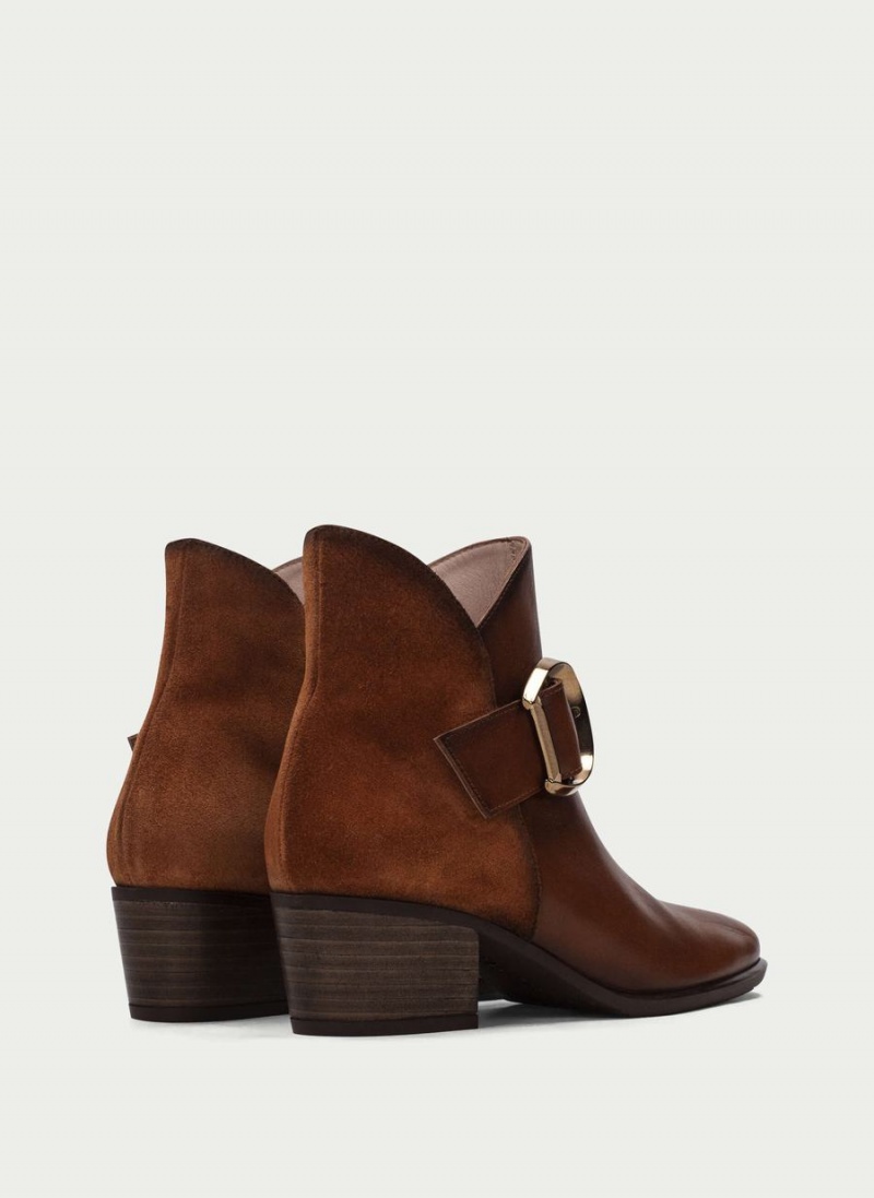 Botine Dama Hispanitas Madeira Maro Inchis | TQT455OE