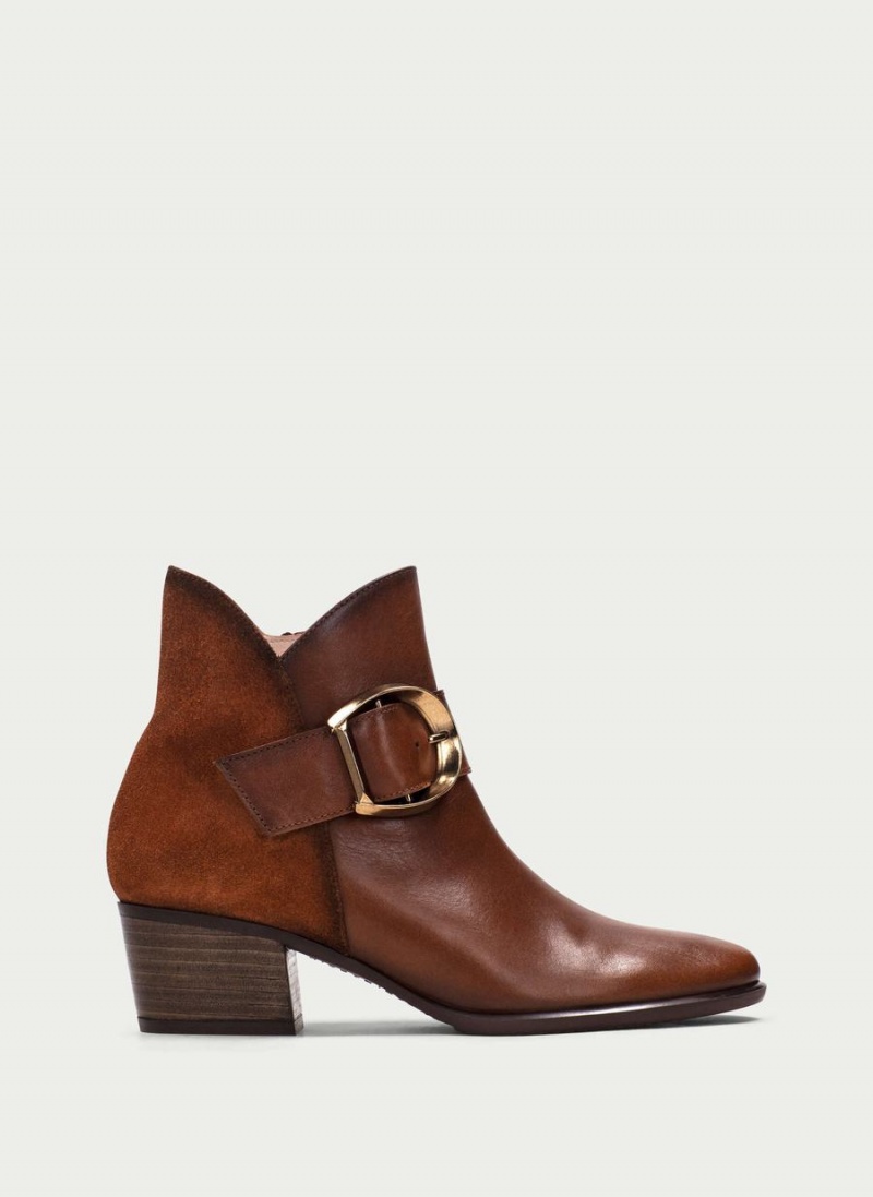 Botine Dama Hispanitas Madeira Maro Inchis | TQT455OE