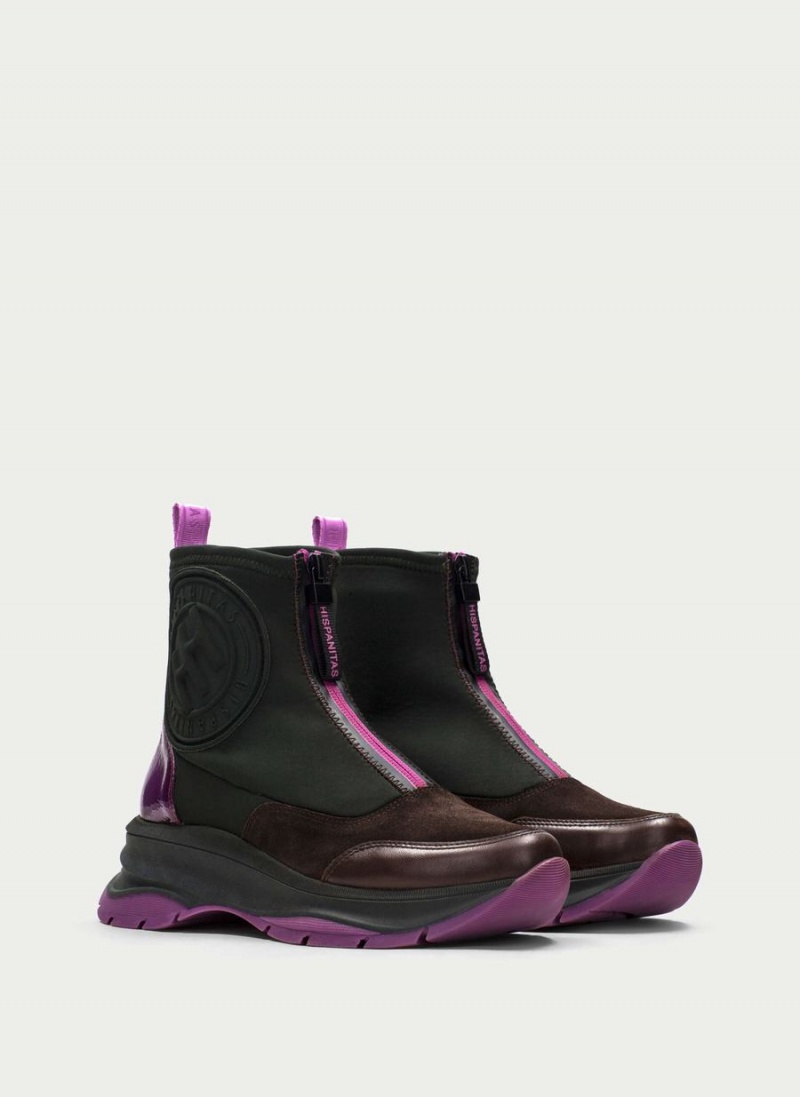 Botine Sport Dama Hispanitas Alaska Verzi Maro Violet | SKR6499AW
