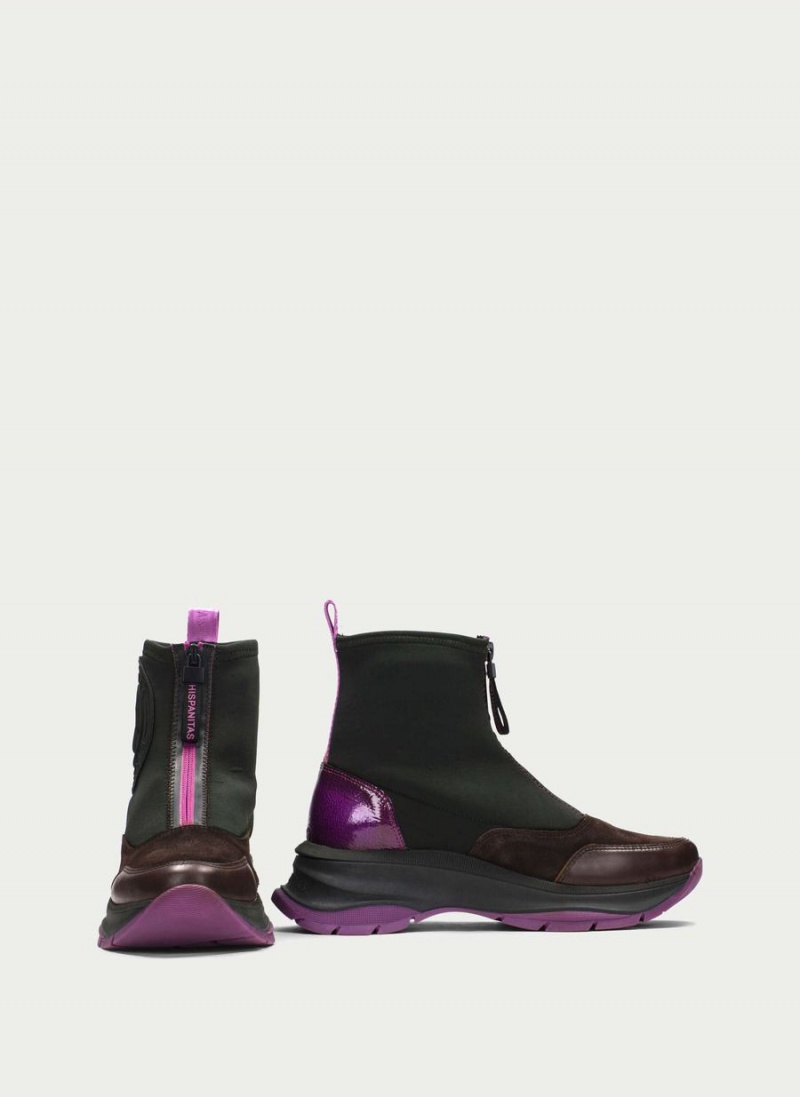 Botine Sport Dama Hispanitas Alaska Verzi Maro Violet | SKR6499AW