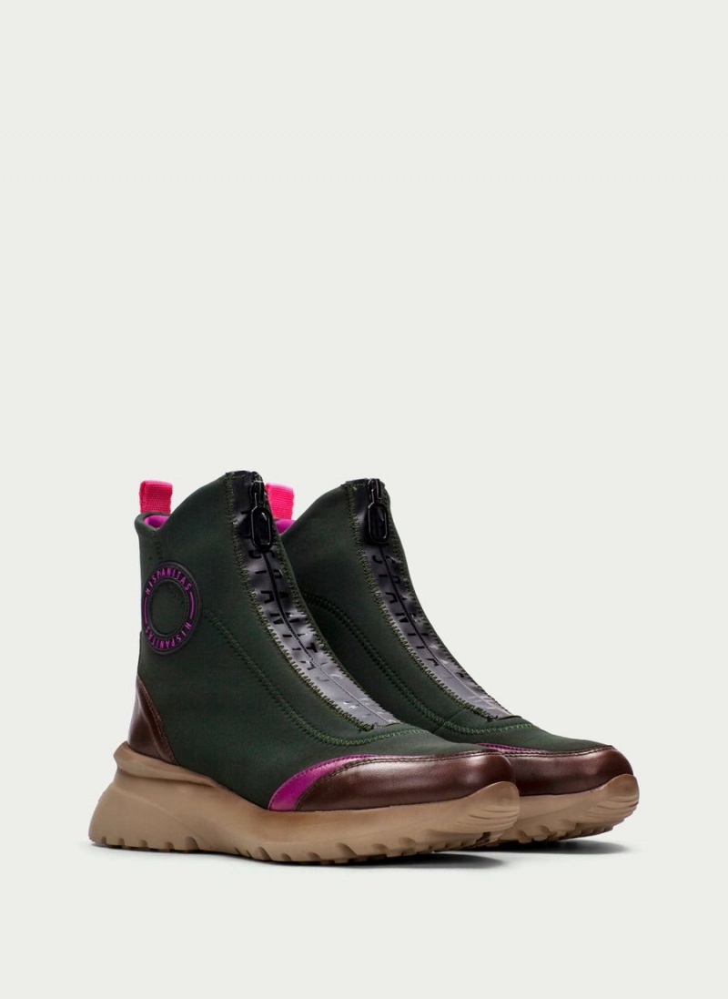 Botine Sport Dama Hispanitas Polinesia Maro Verzi | QFZ3332PQ