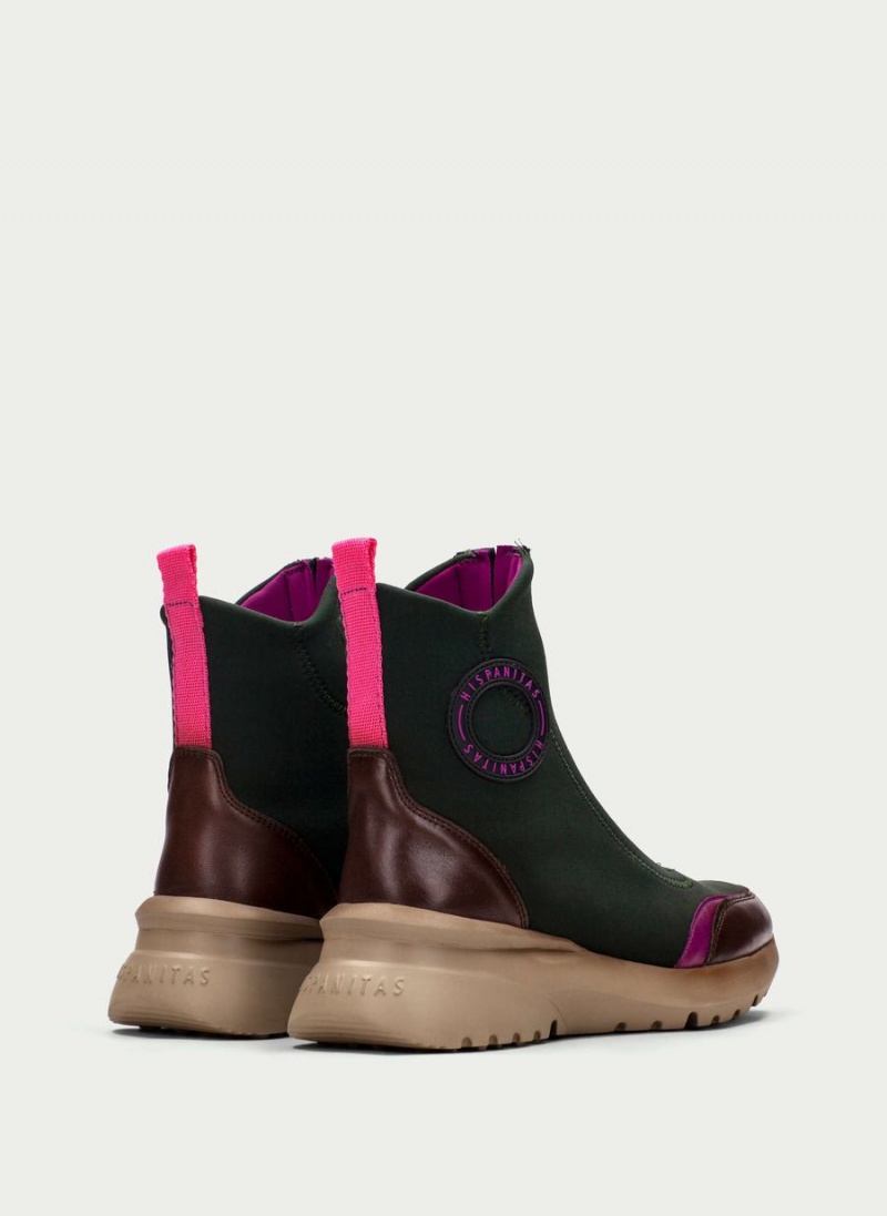Botine Sport Dama Hispanitas Polinesia Maro Verzi | QFZ3332PQ